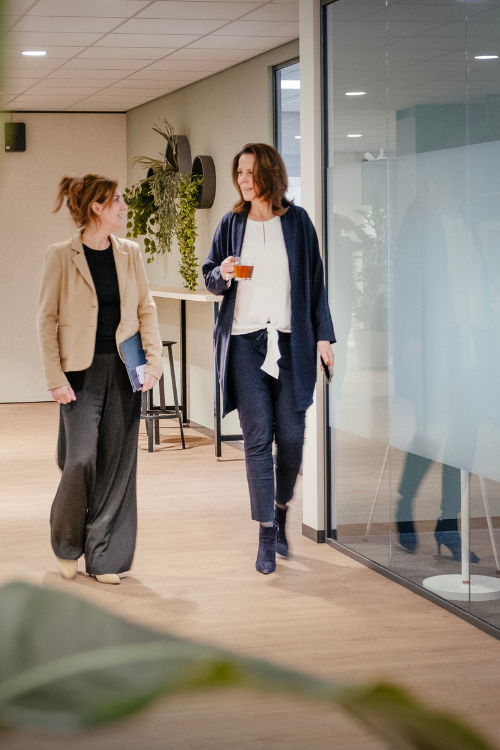 Collega's lopend verticaal